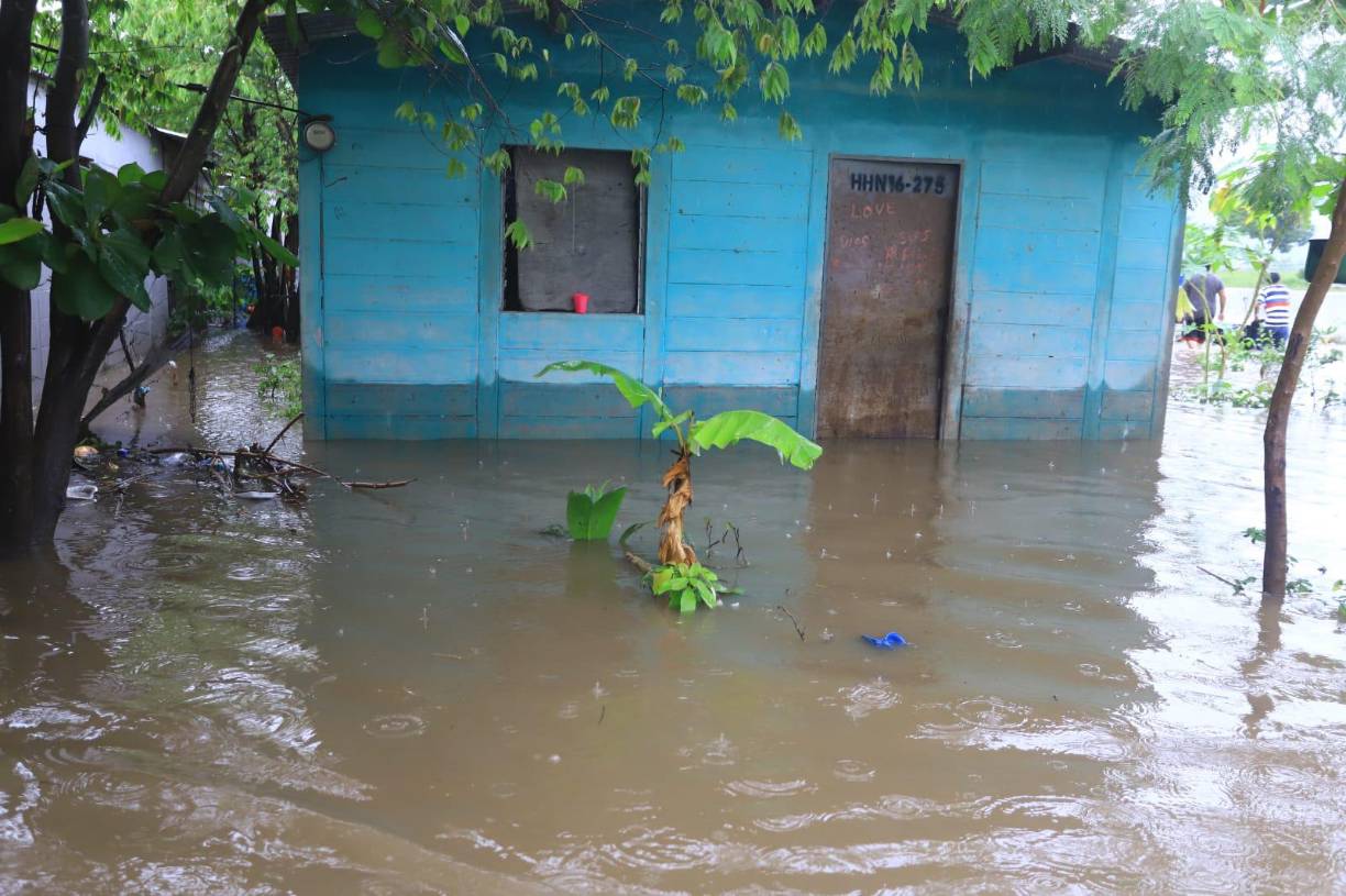 Las aguas poco a poco han inundado las casas. 