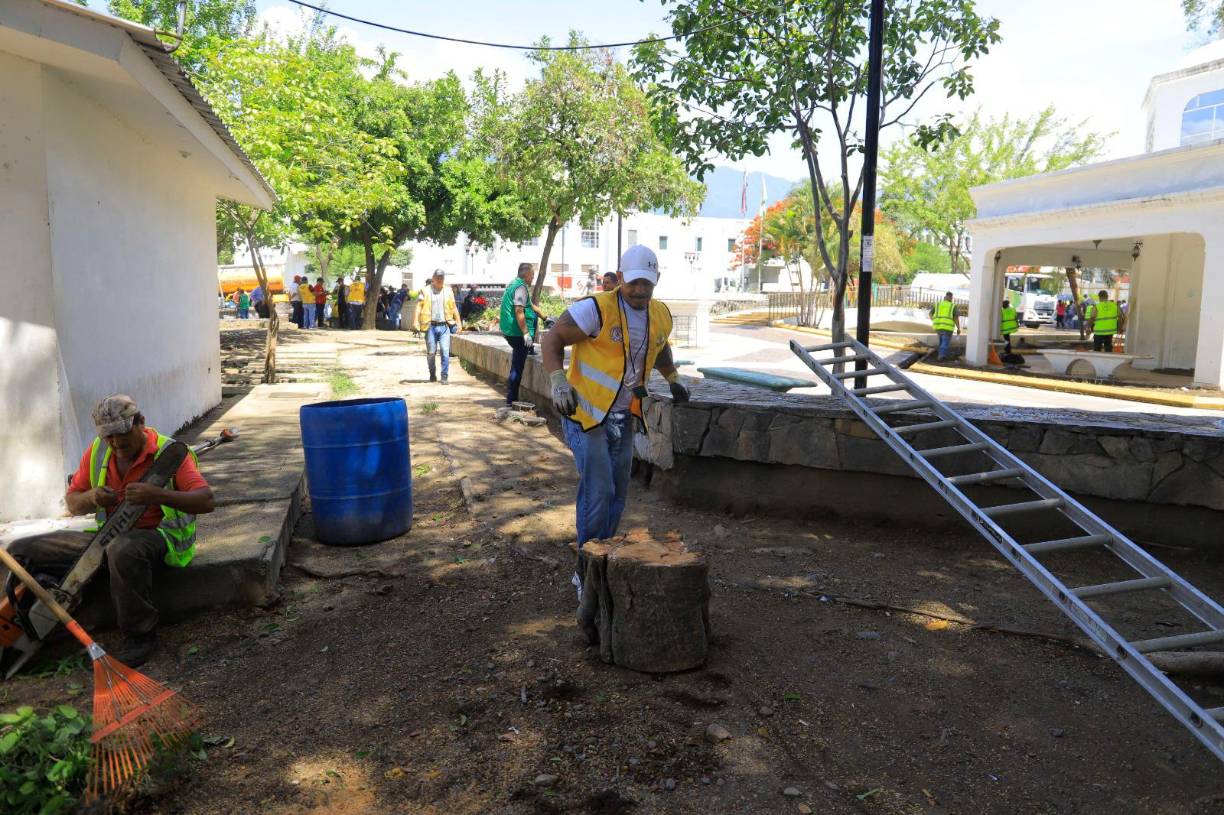 Personal municipal comenzó con trabajos de limpieza.