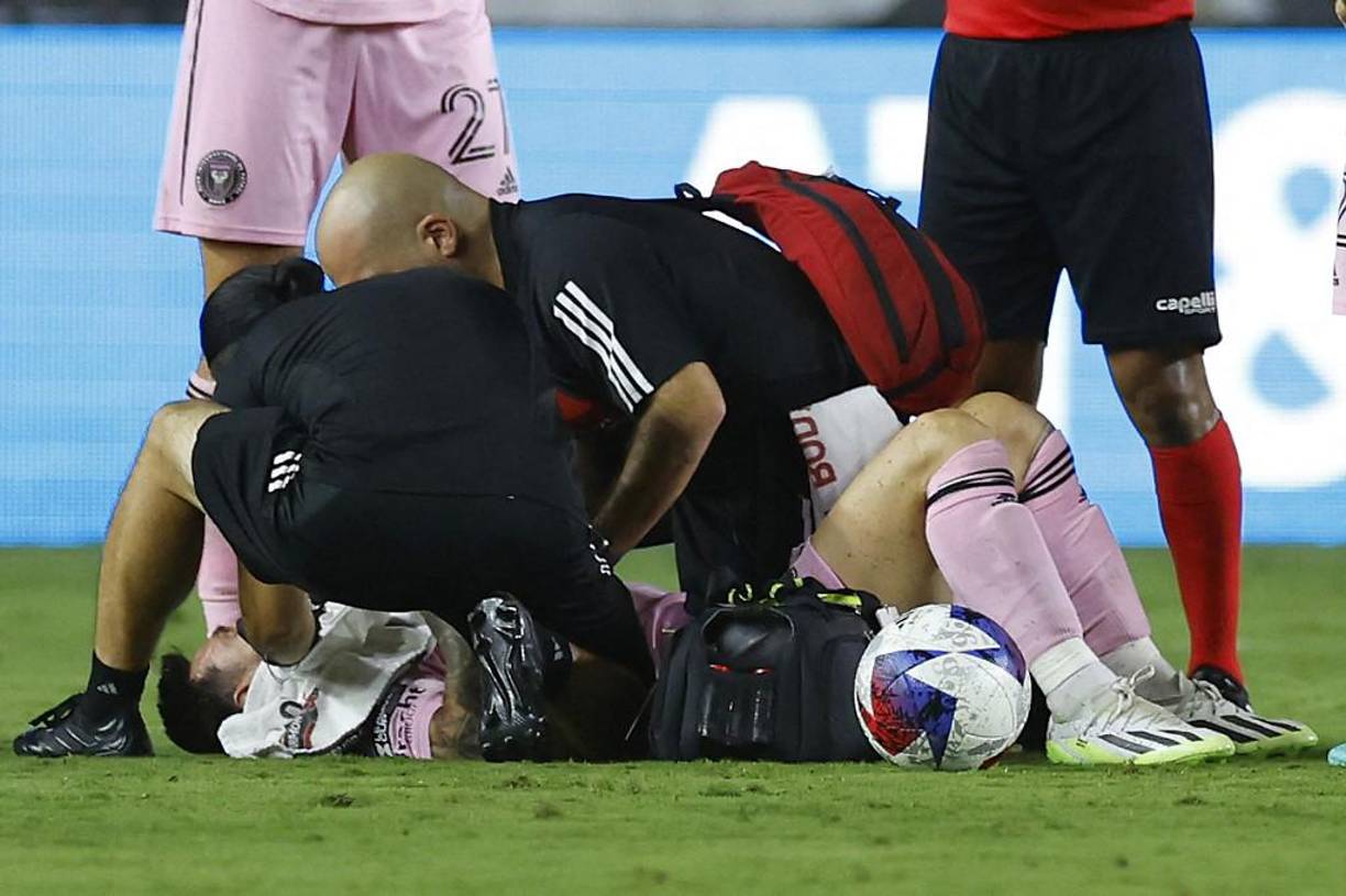 Messi fue atendido por el cuerpo médico del Inter Miami.