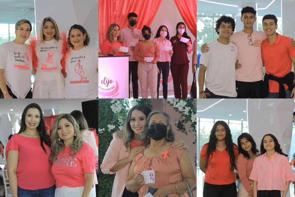 Jóvenes y adultos se sumaron a esta bonita actividad en el mes de la prevención contra el cáncer de seno.
