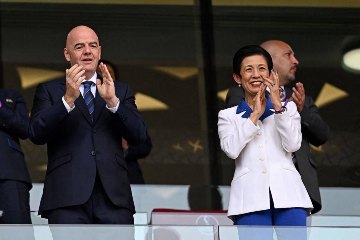 Gianni Infantino, presidente de la FIFA, fue el invitado especial para el duelo Japón vs Costa Rica.