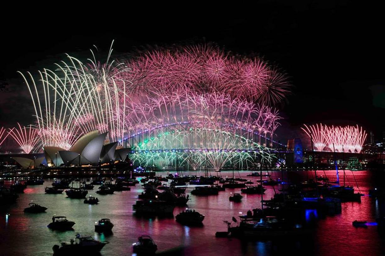 Australia fue uno de los primeros países en dar la bienvenida al 2025 con su tradicional show de fuegos artificiales en Sídney.