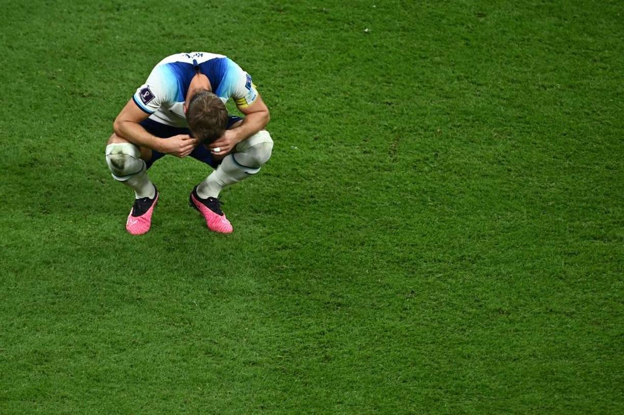 Karry Kane fue el villano de Inglaterra al fallar un lanzamiento penal en la recta final del juego. El dolor era inmenso. 