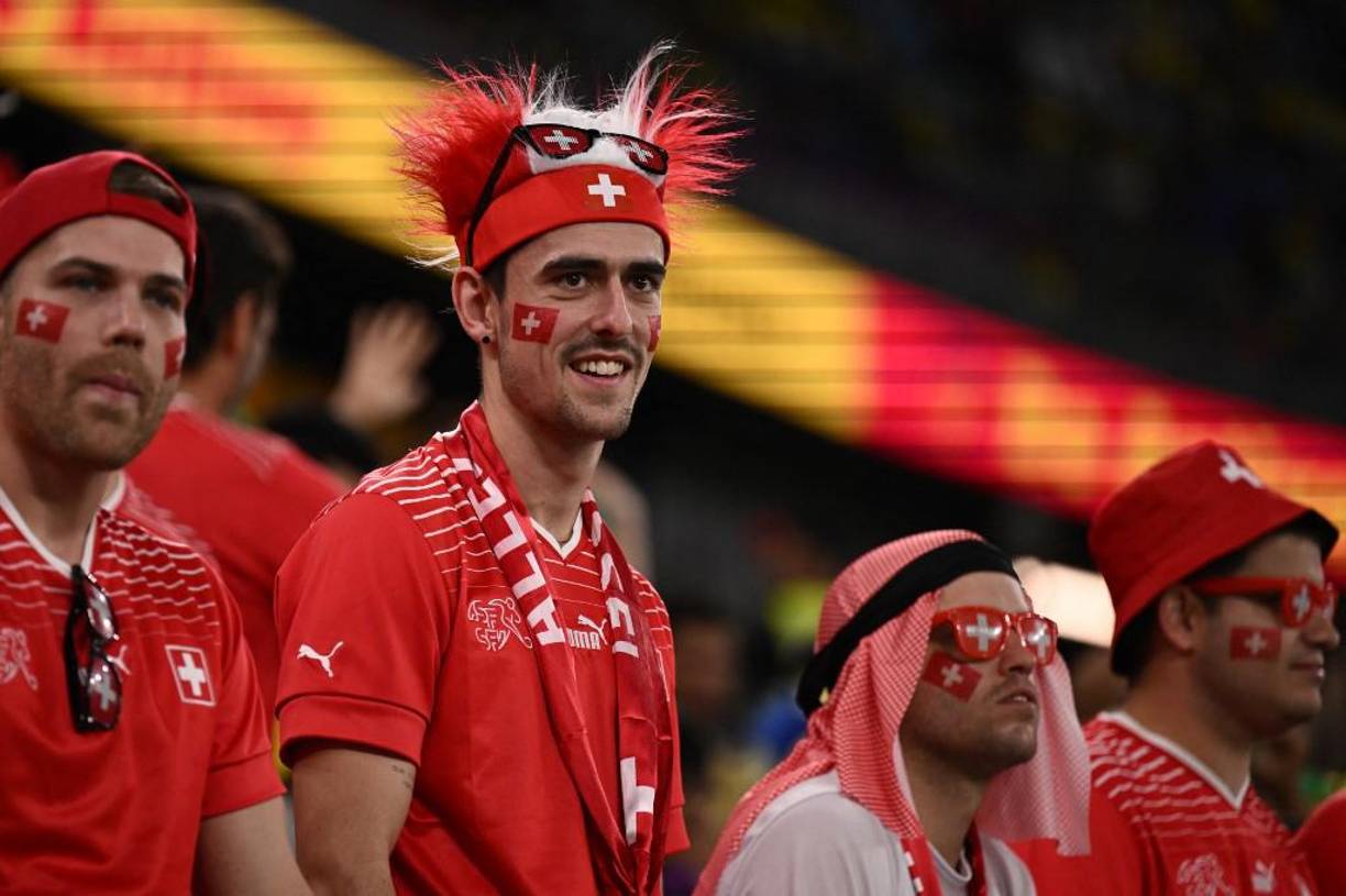 Los seguidores de Suiza también se unieron a la fiesta deportiva.