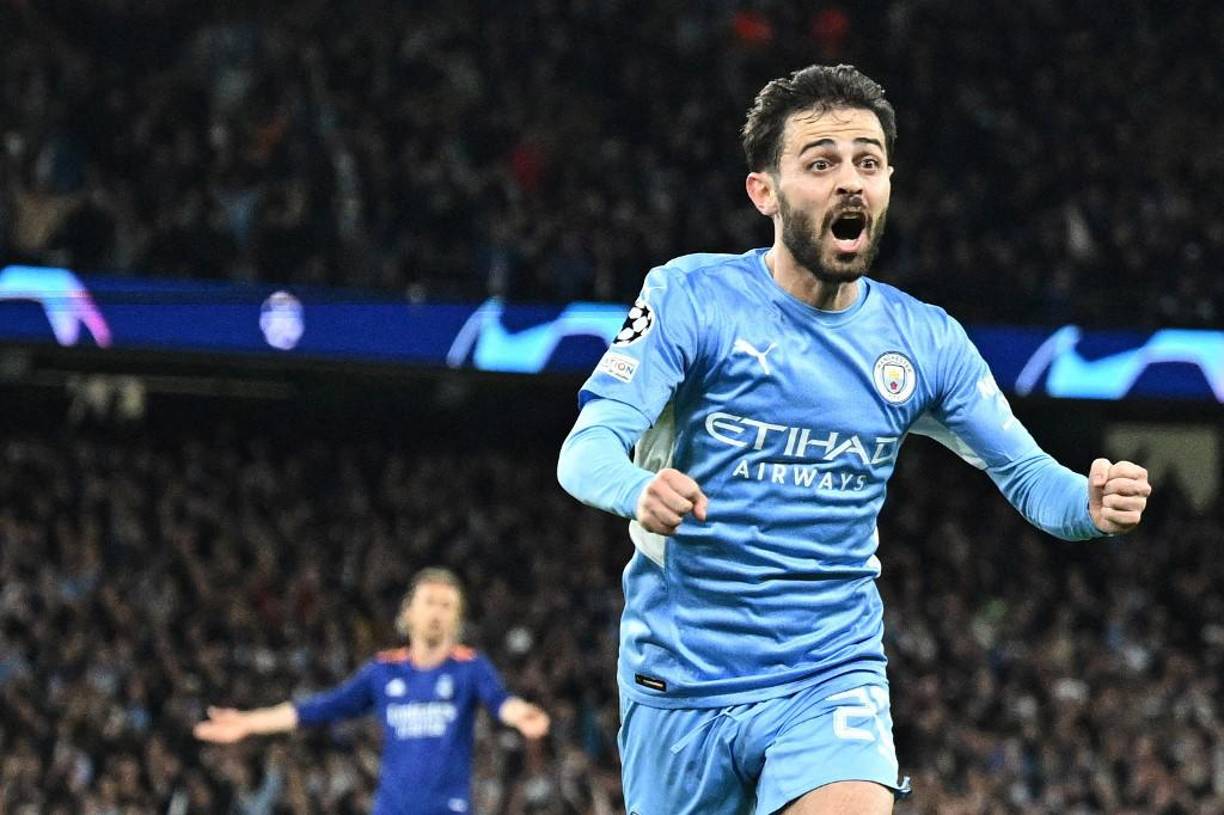 Bernardo Silva anotó el cuarto gol del Manchester City y así lo gritó.
