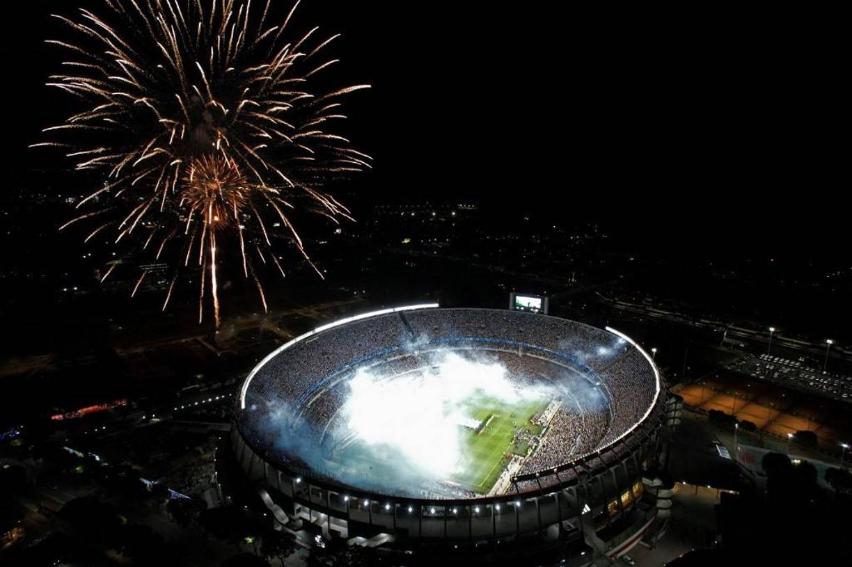 El estadio Monumental, casa de River Plate, lució sus mejores galas para el primer partido de Argentina tras ganar la Copa del Mundo de Qatar.