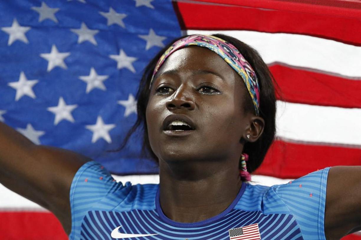 Después se convirtió en campeona del mundo del hectómetro en 2017 en Londres, donde también ganó en relevos 4x100 m. 