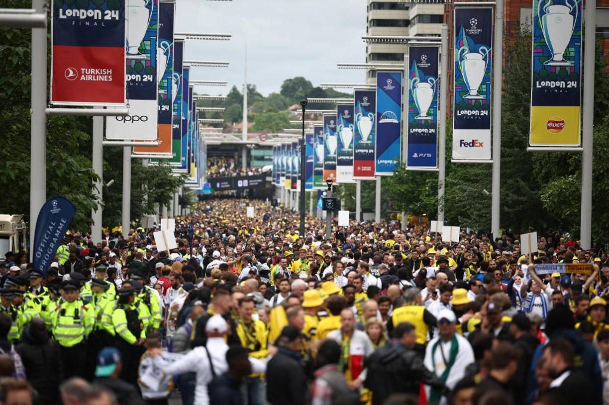 Una verdadera fiesta en Wembey con motivo de la final de la UEFA Champions League.
