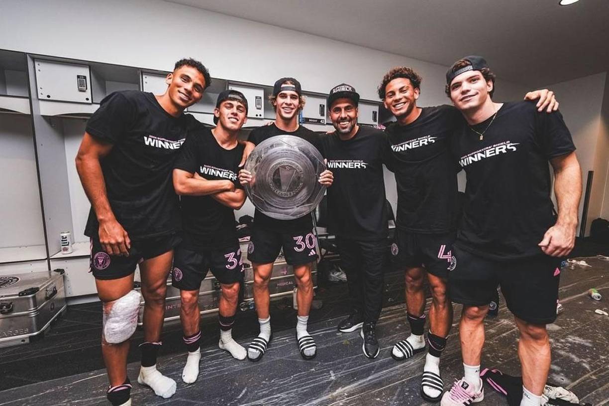 David Ruiz también celebró la conquista con el Inter Miami. El hondureño vio acción entrando de cambio en el segundo tiempo.