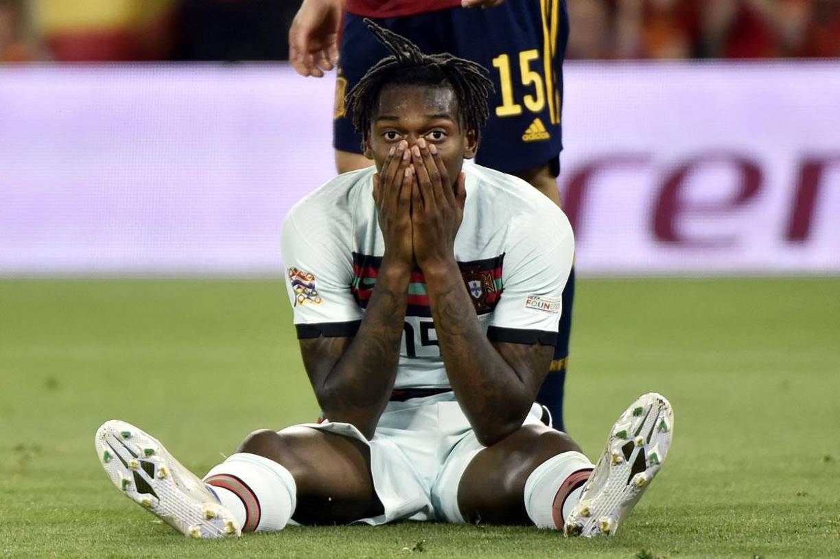 Rafael Leao no tuvo su mejor noche con Portugal.