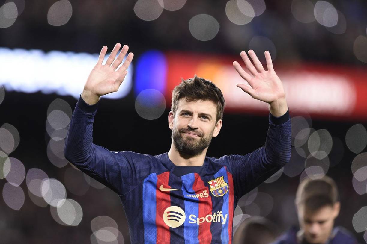 Gerard Piqué agradeció el apoyo de la afición en el Spotify Camp Nou.