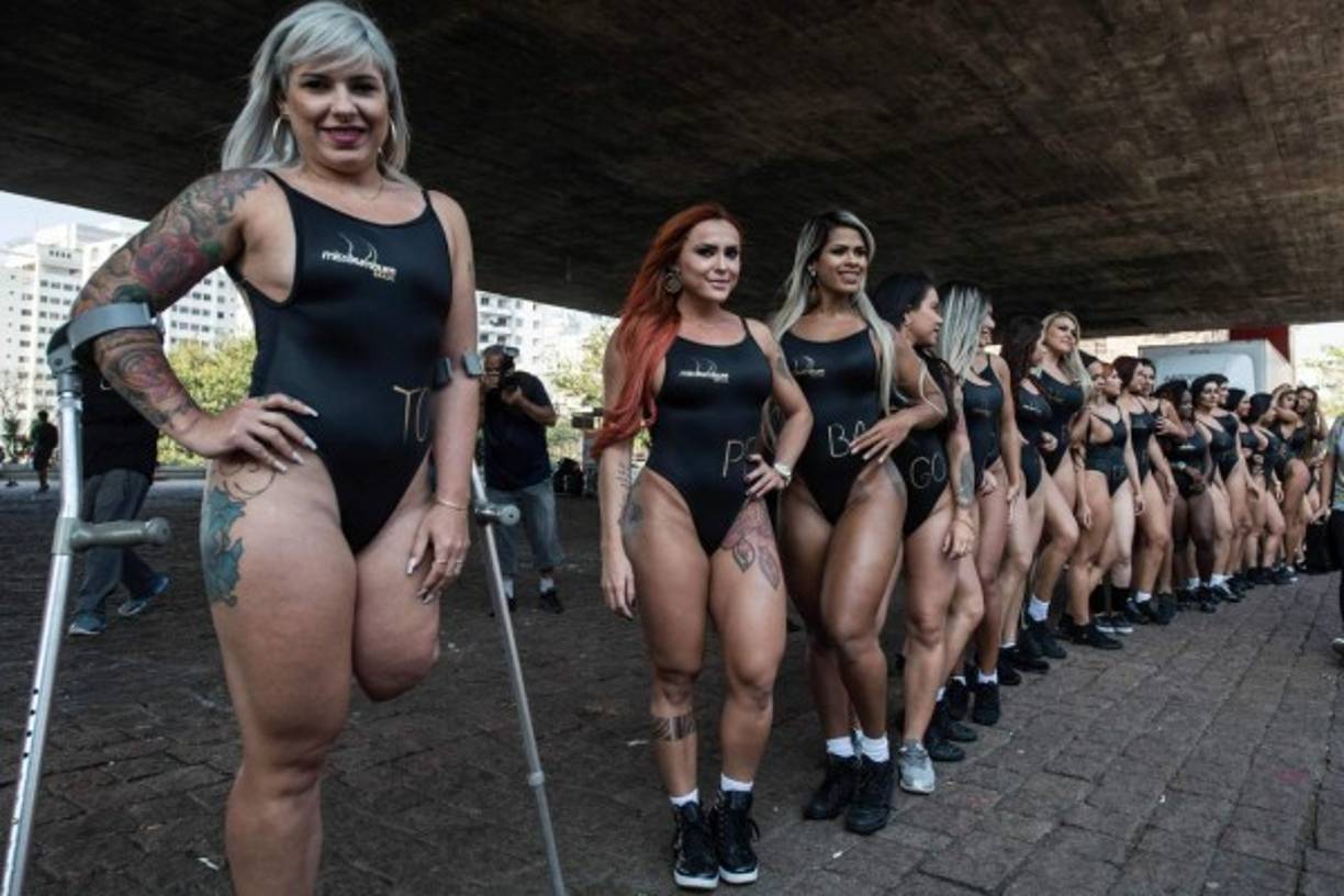 Entre las 27 candidatas a 'Miss Bumbum 2017' se encuentra Rubia Machado, del estado de Tocantins (norte) y quien tuvo una pierna amputada después de ser atropellada por su exnovio. AFP