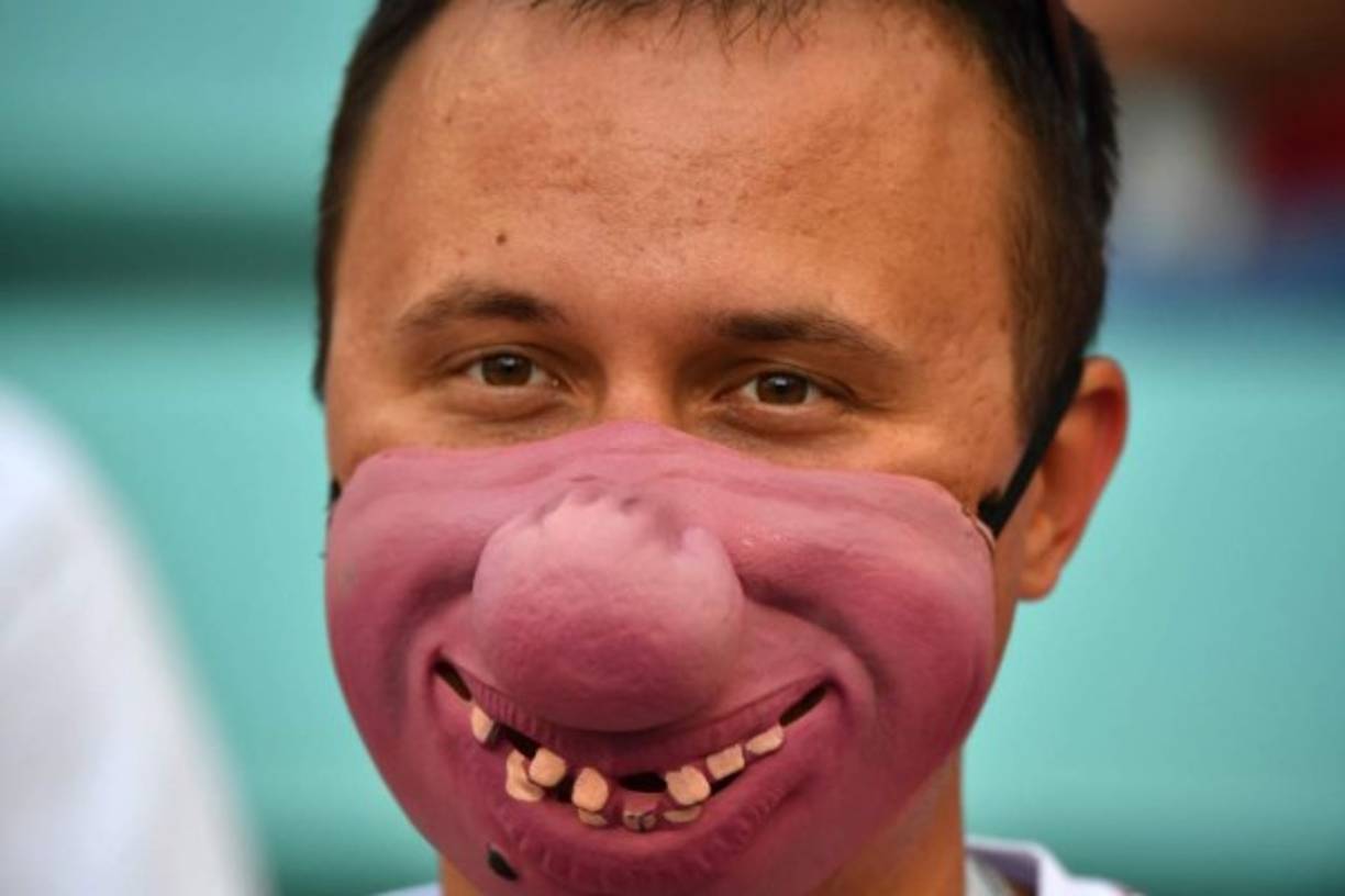 Una divertida sonrisa para el debut panameño en un Mundial. Foto AFP