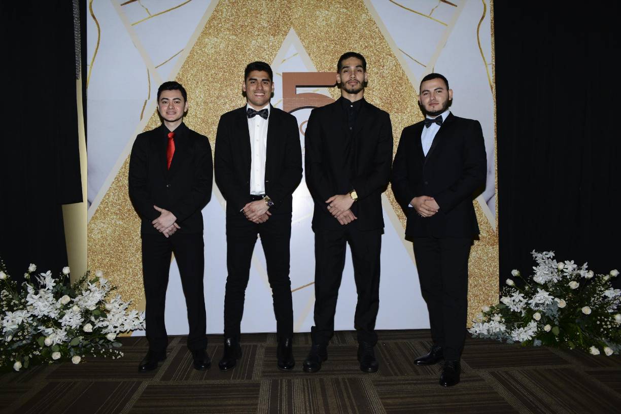 Óscar Pineda, Erick Aguilar, Roberto Reyes y Jerson Perdomo 