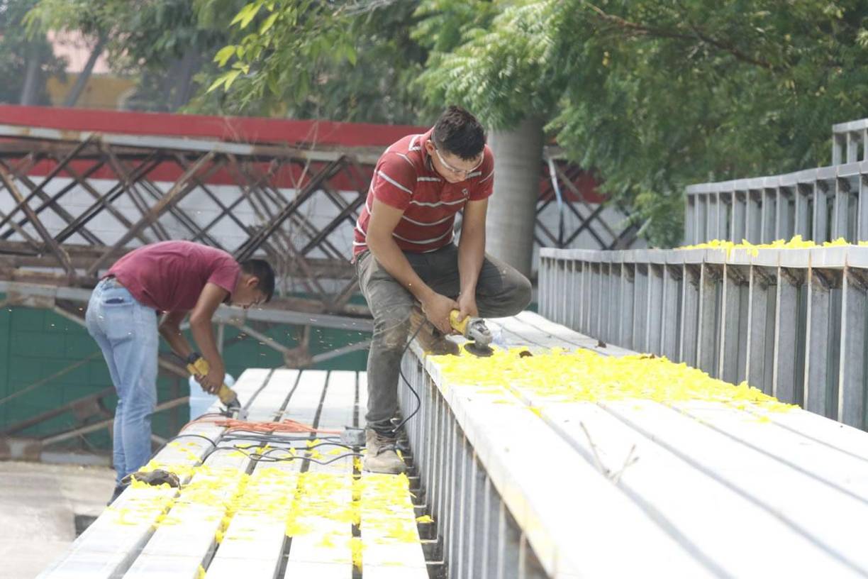 El Marathón agregó la localidad de SOL SUR, donde sigue trabajando a todo vapor instalando las canaletas que sentarán a 750 personas.