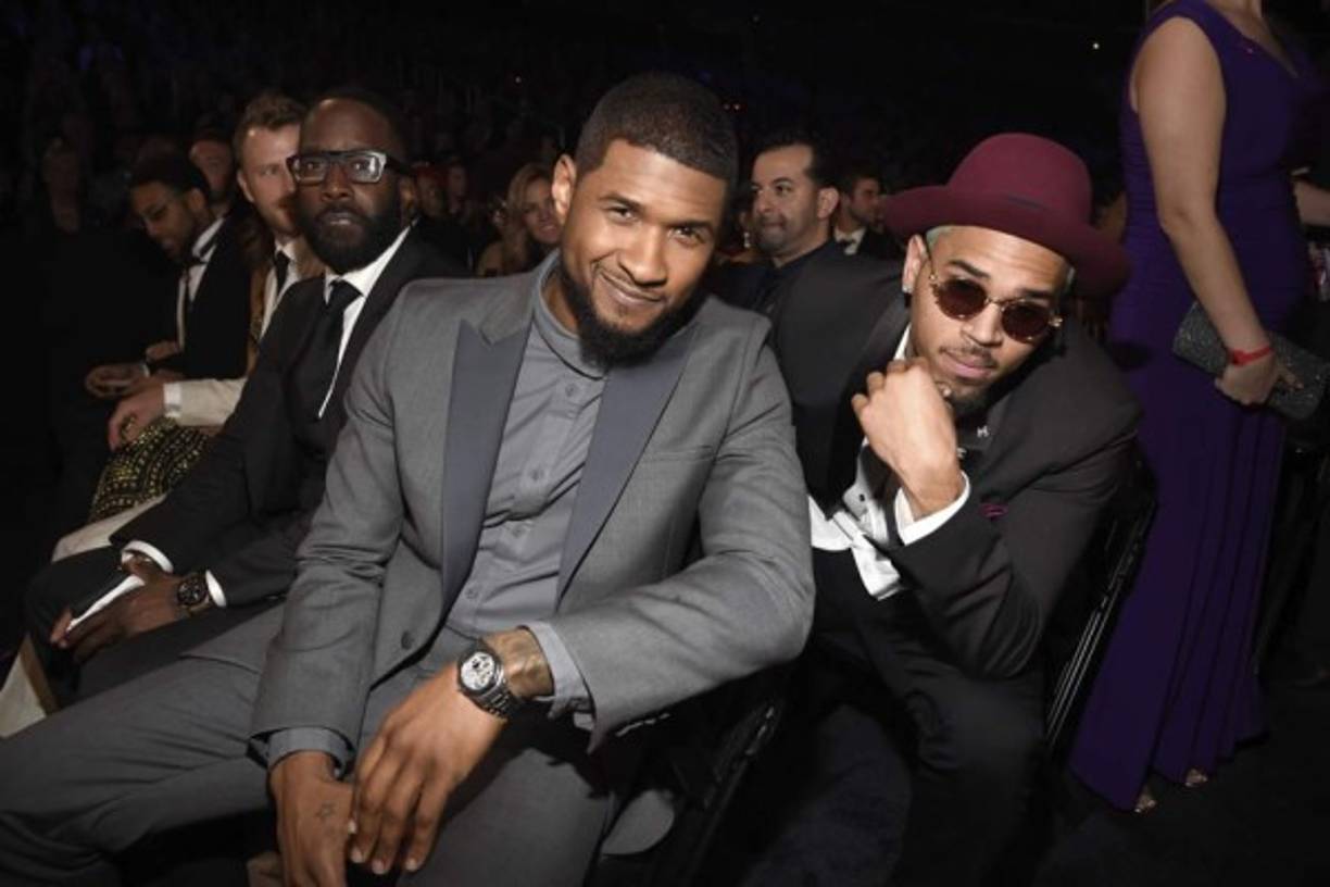Usher y Chris Brown.