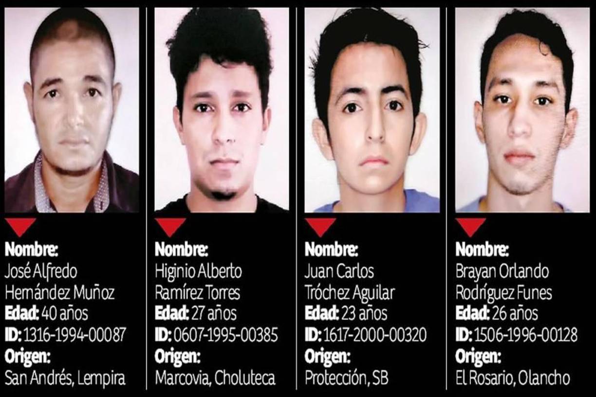 Los hondureños que murieron en esa tragedia fueron José Alfredo Hernández Muñoz, Higinio Alberto Ramírez Torres, Juan Carlos Trochez Aguilar, Brayan Orlando Rodríguez Funes.