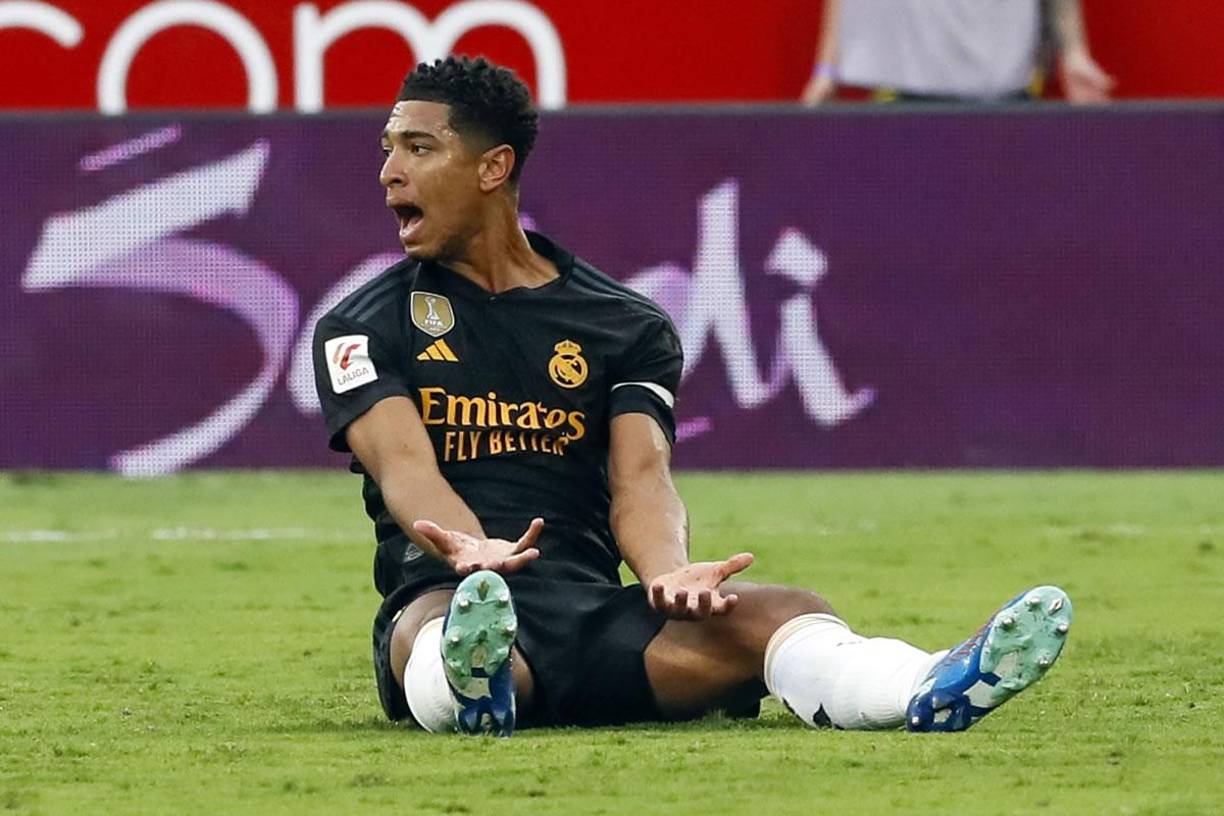 Jude Bellingham marcó un gol, pero fue anulado y se le vio frustrado contra el Sevilla.