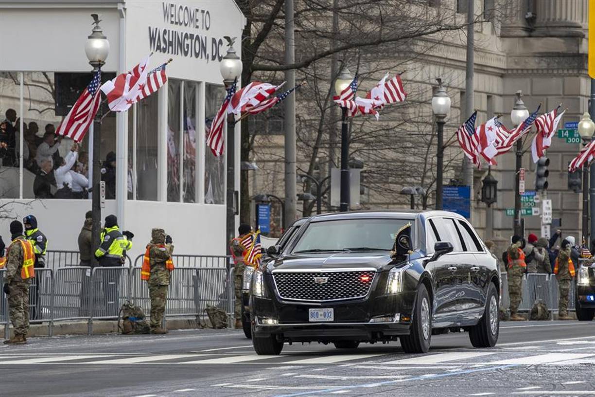 Las autoridades estadounidenses realizaron un gran despliegue de seguridad para la toma de posesión.