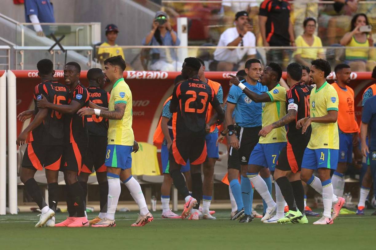 Un descolorido Brasil garantizó su pase a cuartos de final de la Copa América 2024 al igualar 1-1 con Colombia en un partido en el que Vinicius volvió a ser protagonista.