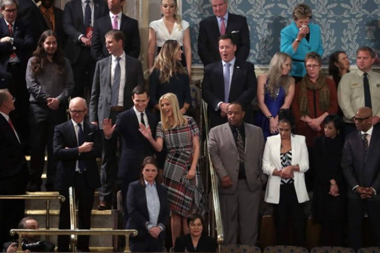 Ivanka, la hija predilecta del magnate, llegó acompañada de su esposo, el asesor presidencial Jared Kushner.