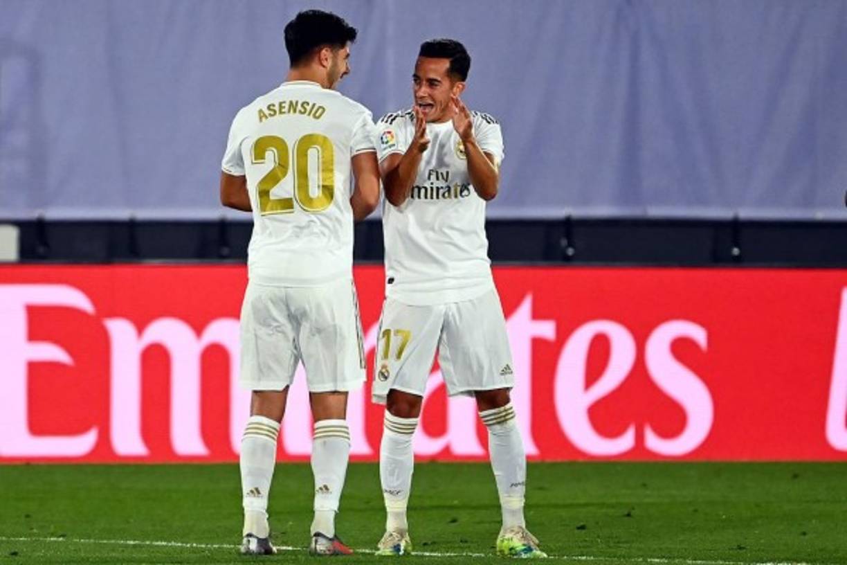 Marco Asensio hizo un original festejo con Lucas Vázquez.