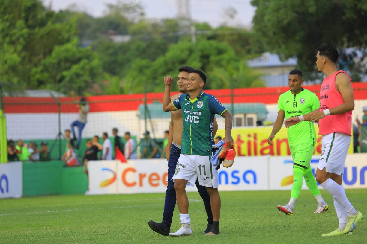 Selvin Pibe Guevara fue uno de los que más celebró el pase a semifinales del Clausura 2023 que logró Marathón.