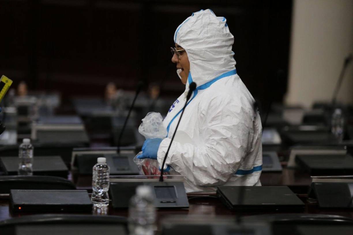 DPI busca explosivos en el Congreso Nacional por denuncia de terrorismo