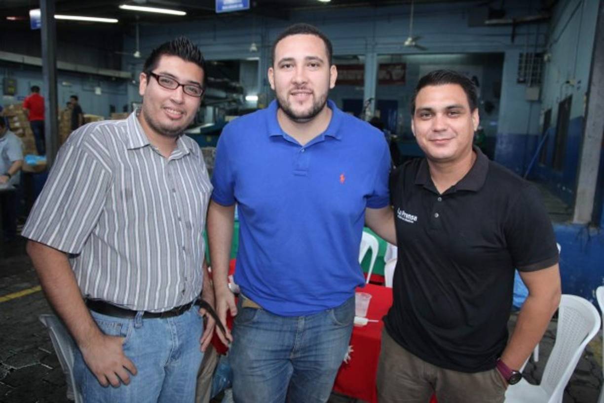 Edwin López, Glelio Barrientos y Ronis Torres.