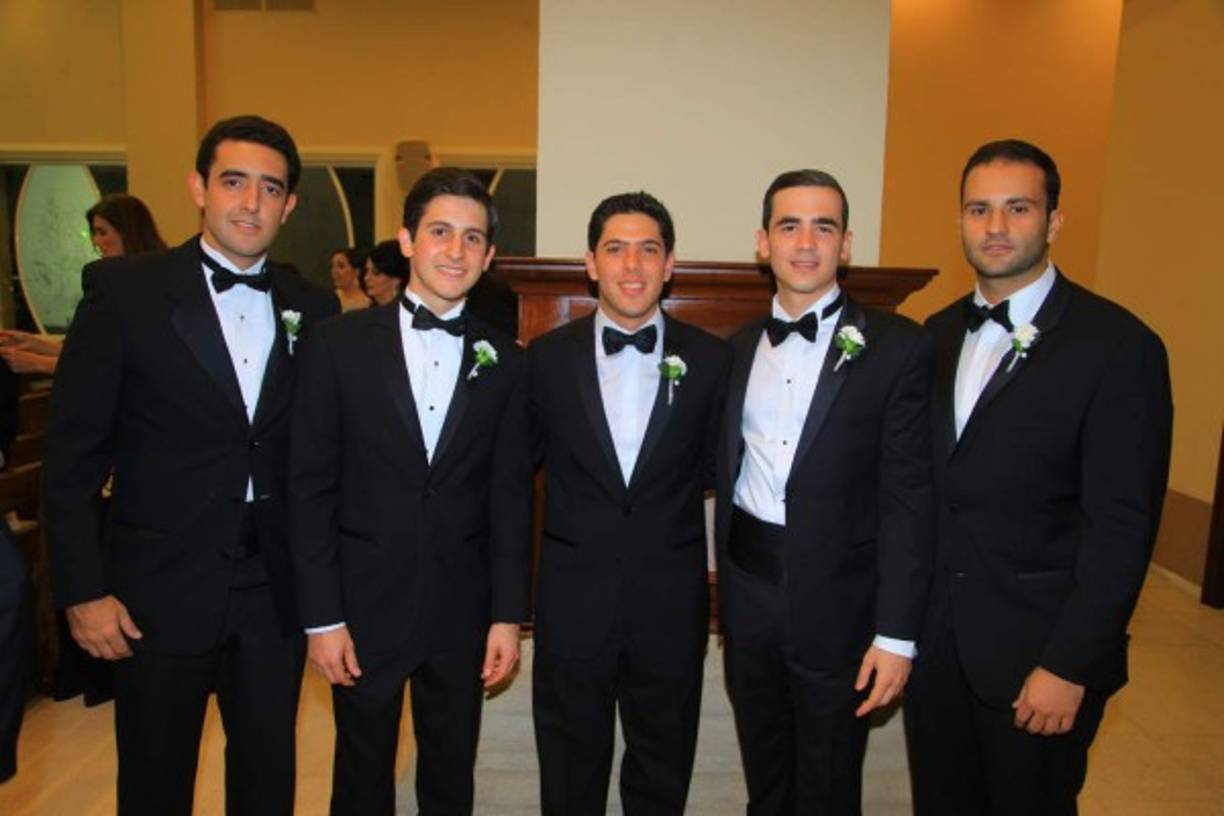 David y Jorge Facussé, Roger Larach, Emín Abufele y Tony Maalouf.