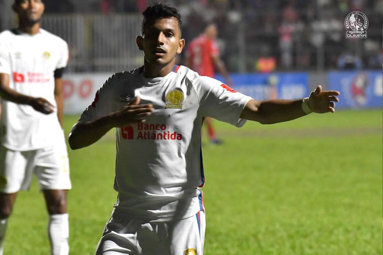Edwin Rodríguez marcó su primer gol con Olimpia en este 2023 y así lo celebró.
