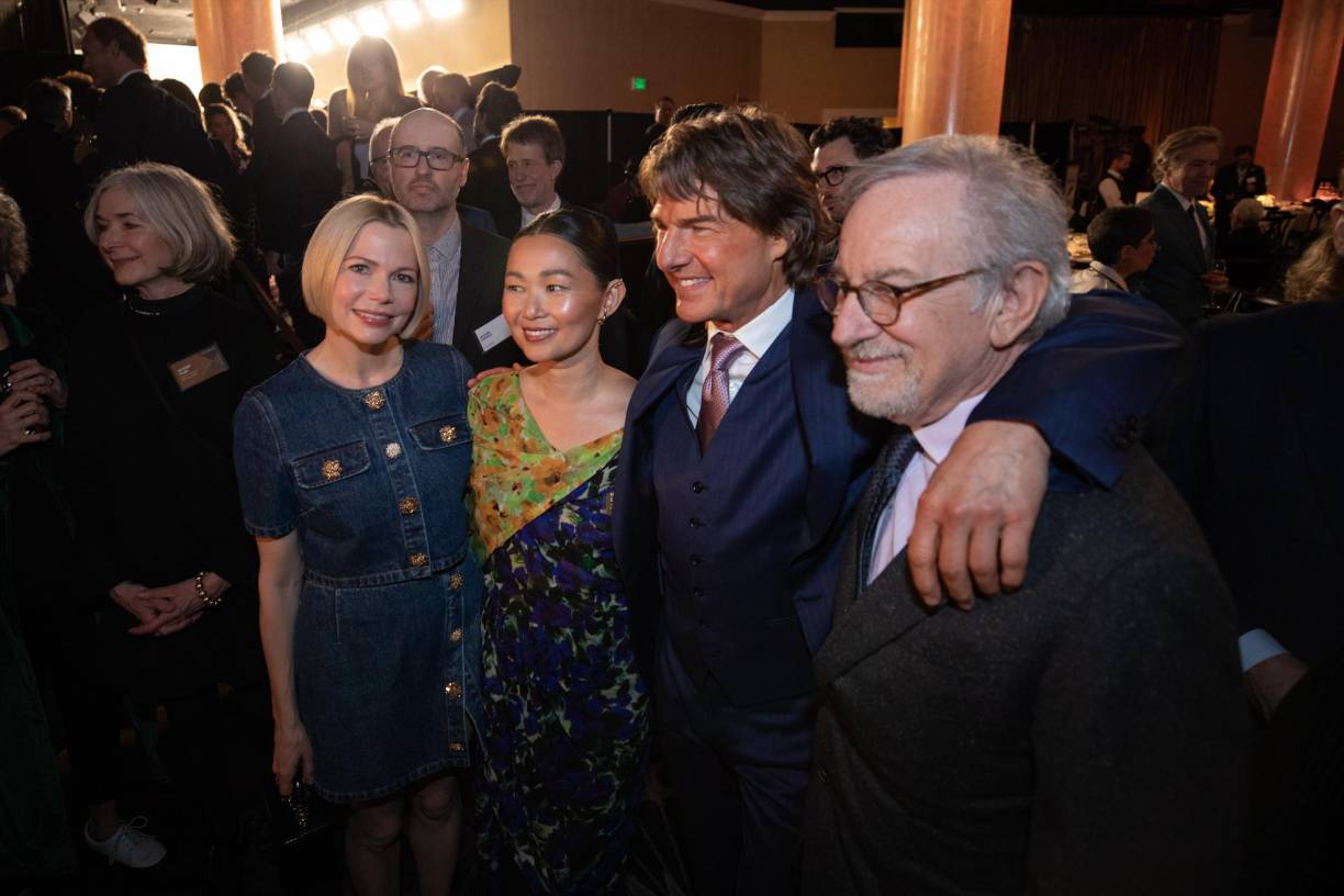 Michelle Williams, Hong Chau, Tom Cruise y Steven Spielberg.