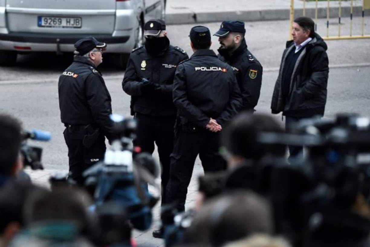 Un gran despliegue policial estuvo presente en la audiencia en donde Cristiano Ronaldo fue condenado por fraude fiscal.