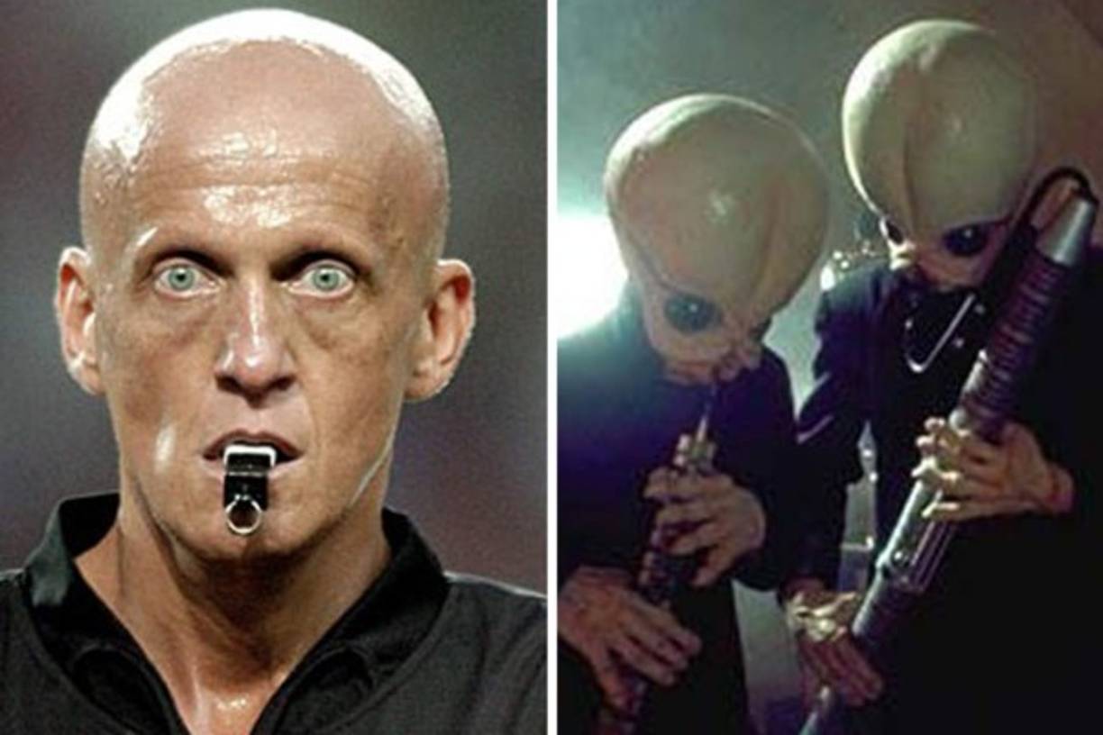PIERLUIGI COLLINA / FIGRIN D'AN AND THE MODAL NODES. Si ya está aburrido o desquehacerado como árbitro retirado, el italiano debería pedir trabajo en la banda Figrin D'an and the Modal Nodes, que tocaba en la cantina de Mos Eisley.