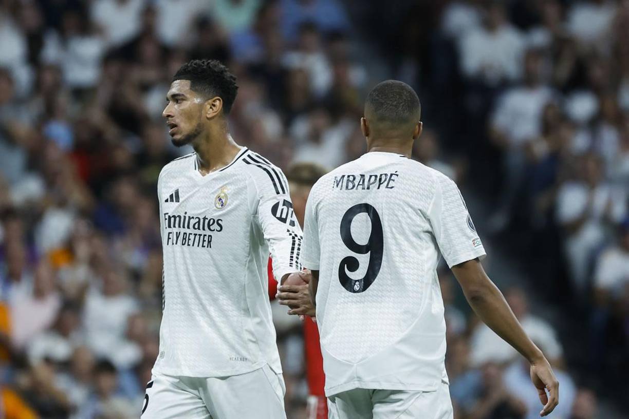 La frustración de Bellingham y Mbappé en el primer tiempo en el que sufrió Real Madrid.