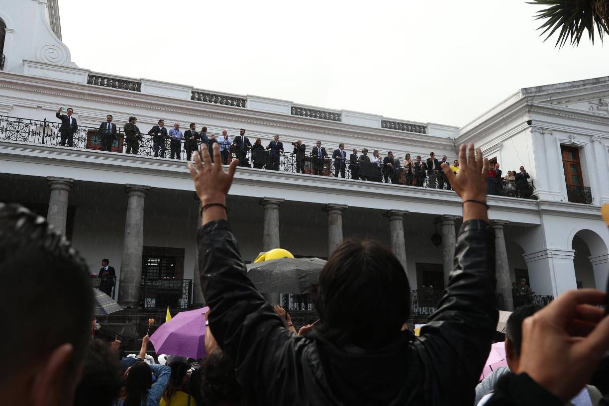 Lasso compareció ayer ante el Congreso para defenderse de las acusaciones en su contra tras el inicio de un juicio político que buscaba su destitución.