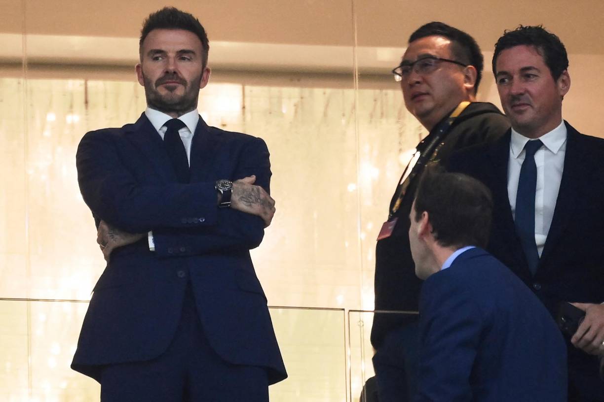 Beckham estuvo presente en el palco del Estadio Al Bayt para presenciar el encuentro de los cuartos de final.