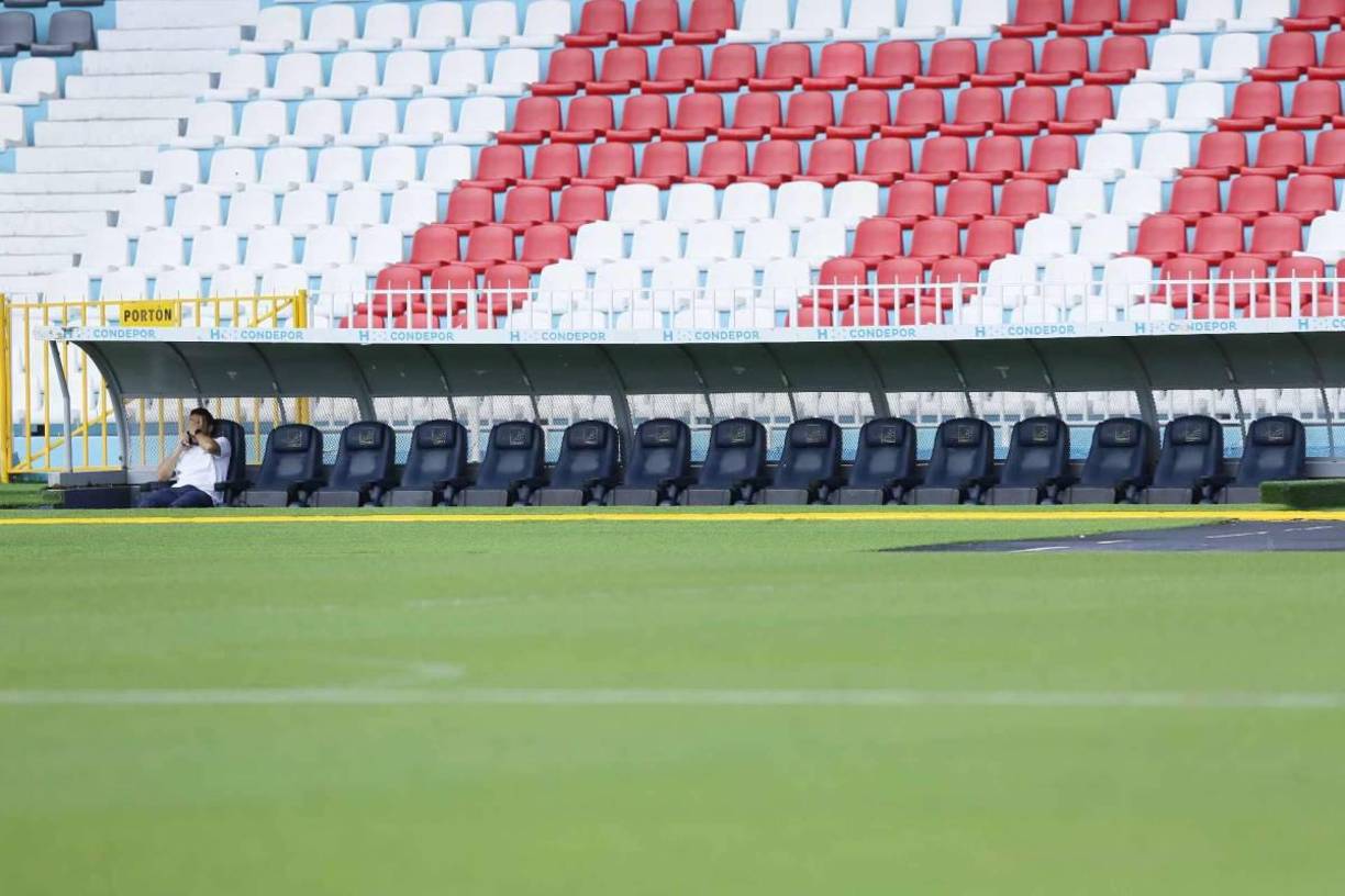 A tres días del Honduras-México, las cámaras de Grupo OPSA captaron cómo se encuentra el Estadio Nacional Chelato Uclés.