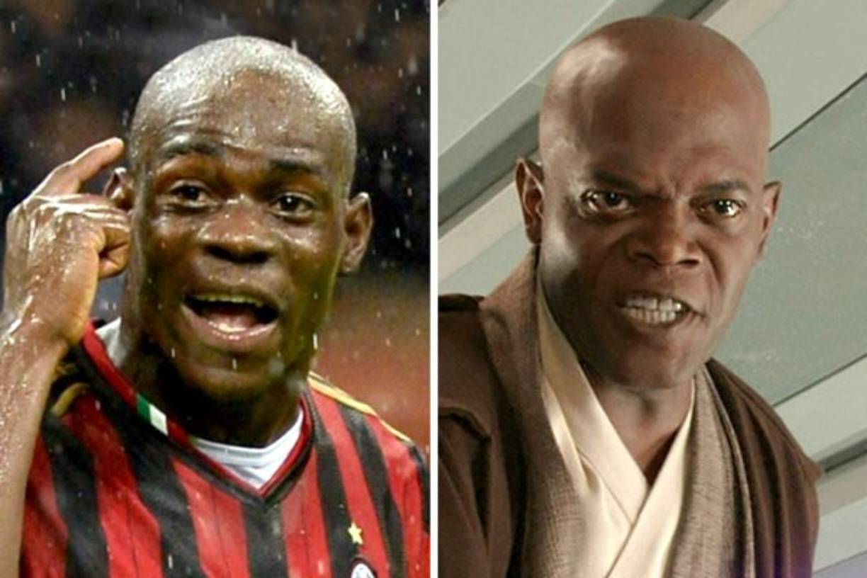 MARIO BALOTELLI / MACE WINDU. Por su polémica personalidad e irreverente forma de ser, tal vez el delantero italiano esté mucho más cerca de convertirse en un malvado Sith que en un Caballero Jedi como Windu.