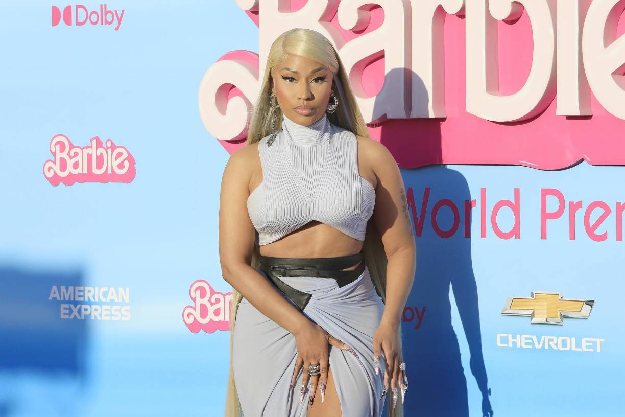 Los Angeles (United States), 10/07/2023.- Nicki Minaj attends the premiere of Barbie at the Shrine Auditorium in Los Angeles, California, USA, 09 July 2023 (issued 10 July 2023). The movie will be released in theaters on 21 July 2023. (Cine, Estados Unidos) EFE/EPA/NINA PROMMER 