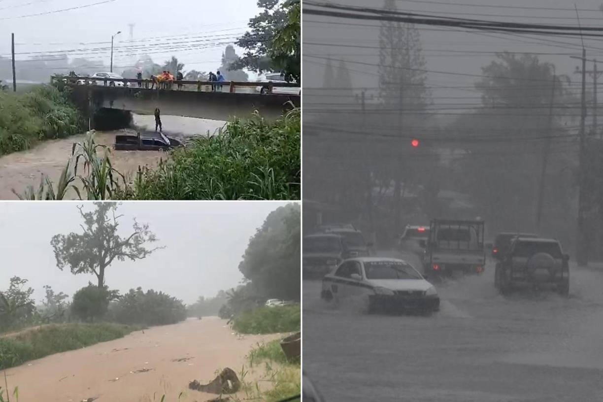 La tormenta tropical Sara está causando fuertes lluvias en el litoral atlántico de Honduras. 