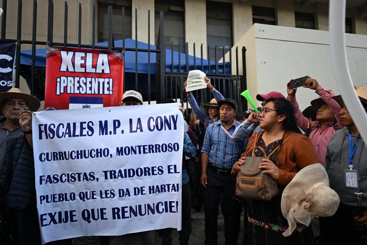 Este jueves se unieron a las protestas pobladores indígenas de Quiché (norte) y de Escuintla (sur).