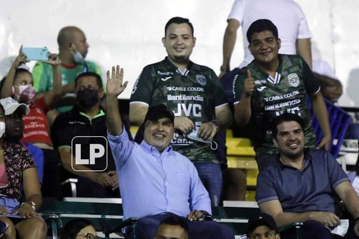 El presidente de Marathón, Orinson Amaya, viajó a Puerto Cortés para apoyar a su equipo ante Platense.