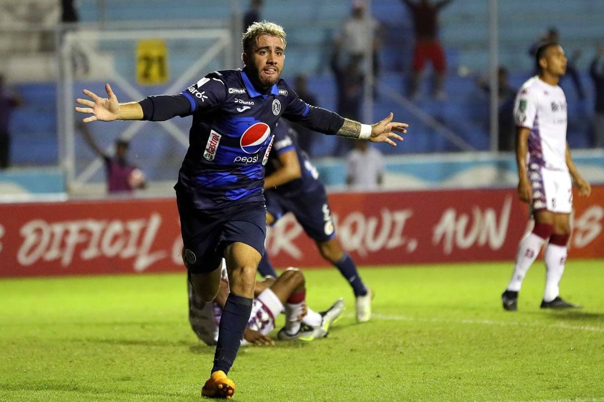 Agustín Auzmendi llegó a siete goles con el Motagua en torneo internacional.