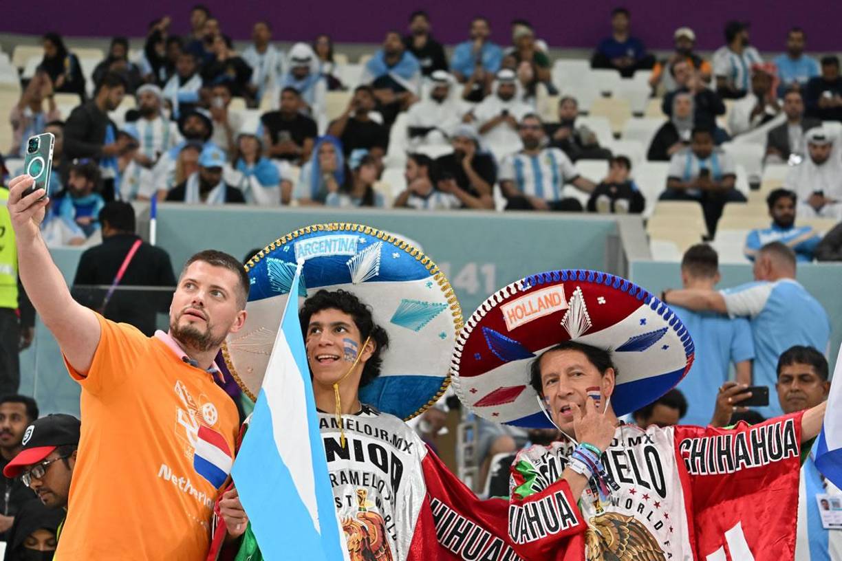 En el estadio Lusail se pudo ver aficionados mexicanos.