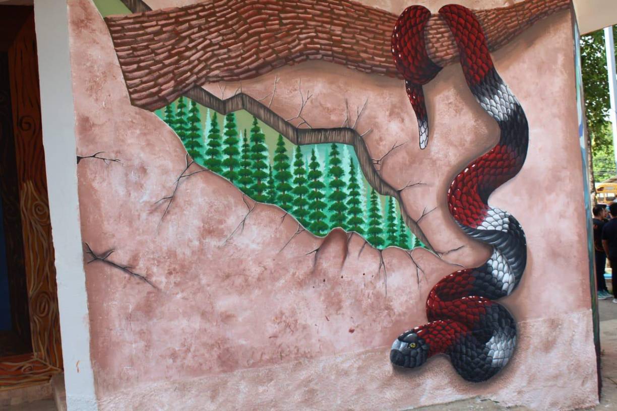 Así luce ahora lleno de pinturas artísticas San Antonio, Cortés