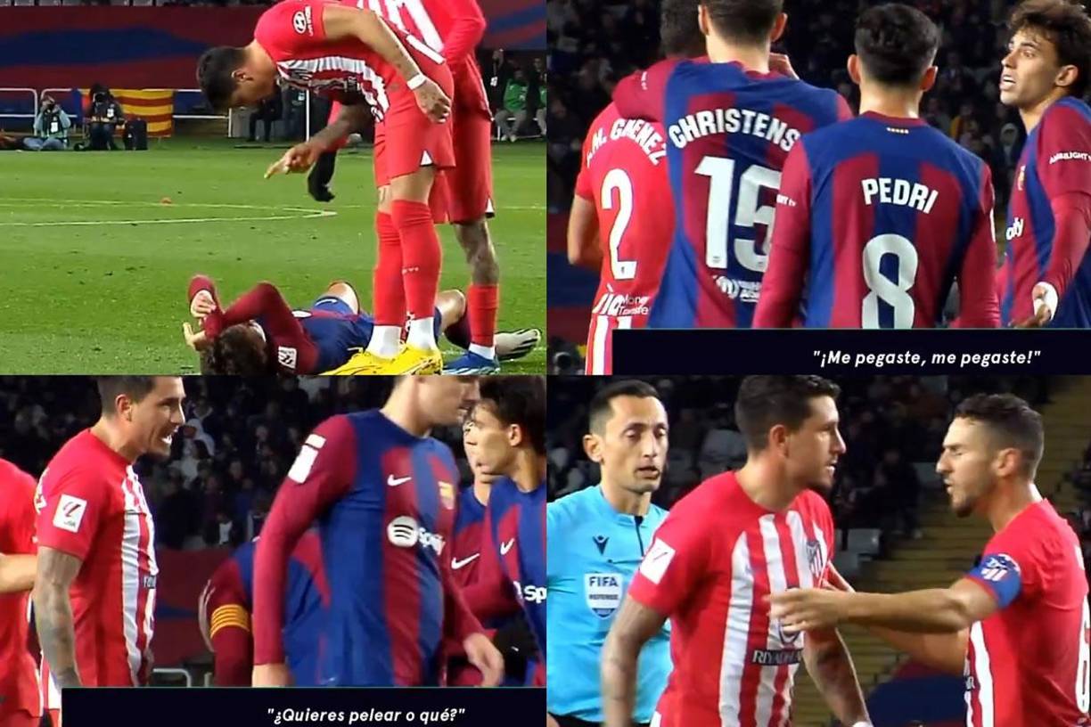 ”Quieres pelear”, le dijo José María Giménez a Joao Félix y se tuvo que acercar el árbitro para frenar la bronca.