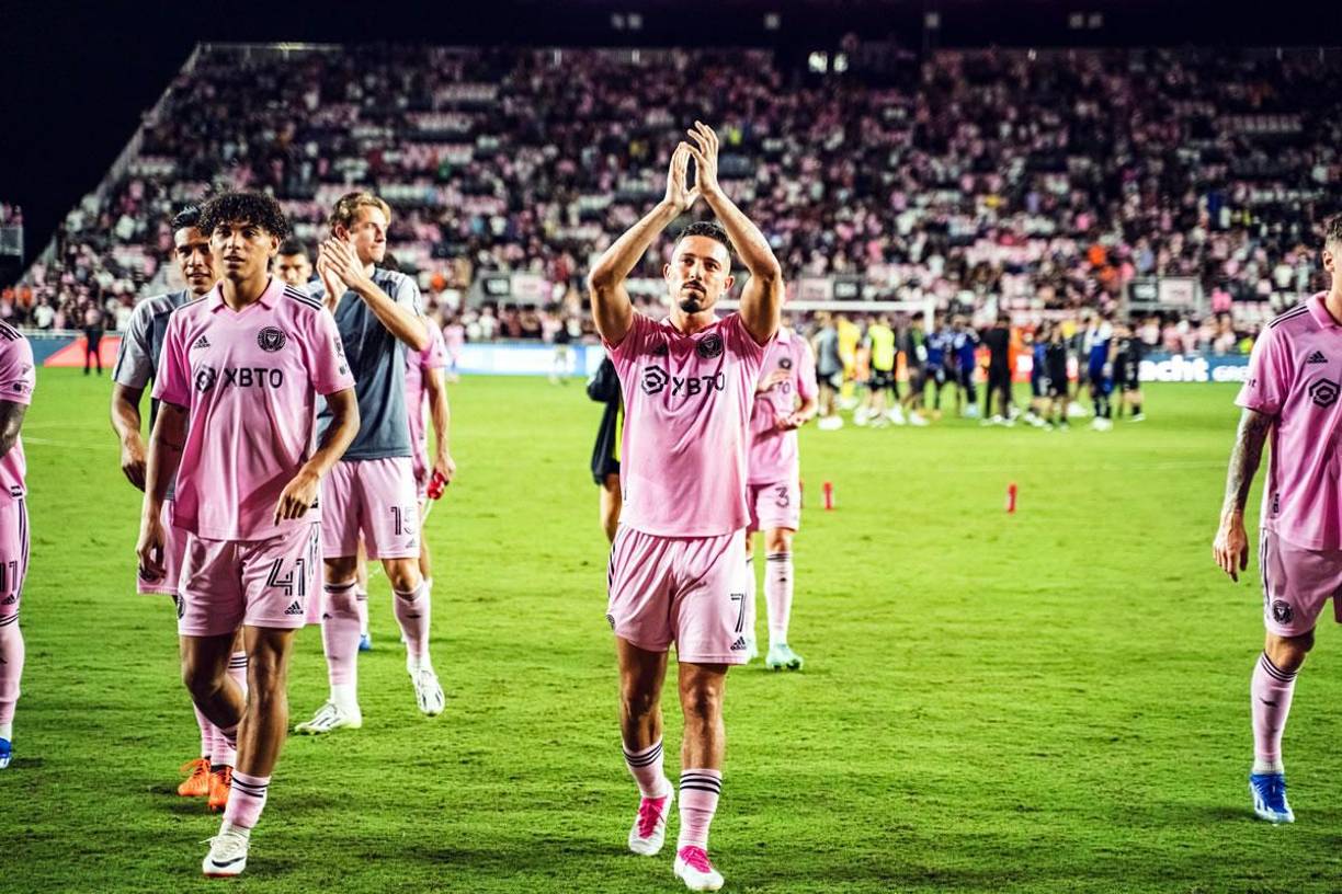 El hondureño David Ruiz y sus compañeros agradecieron el apoyo de los aficionados del Inter Miami.