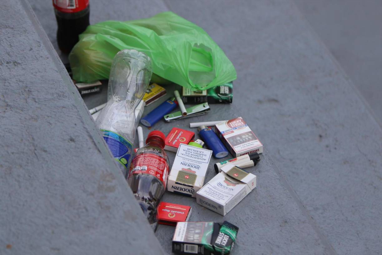 Los elementos de la Policía Nacional realizaron algunos decomisos.