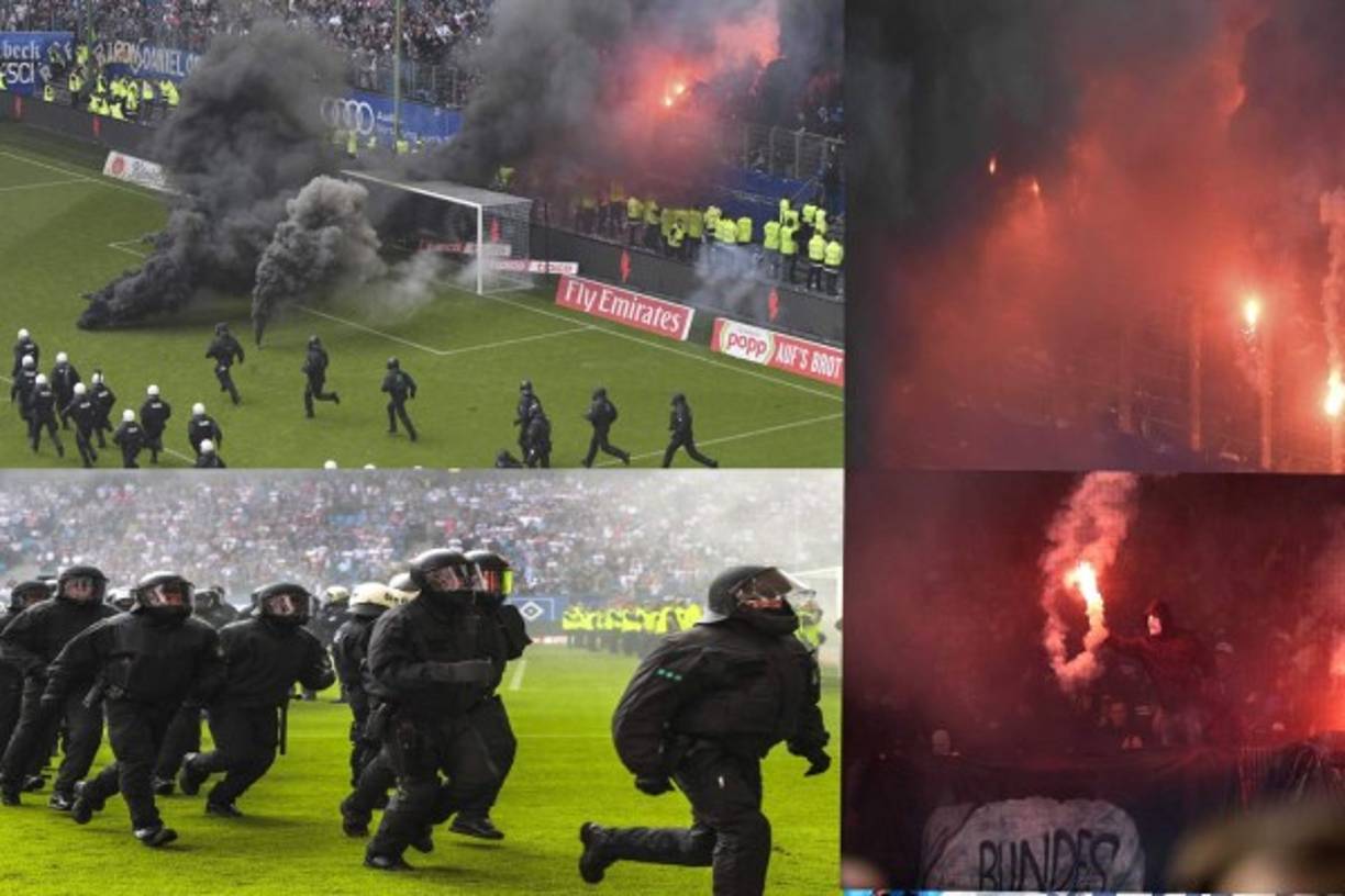 El Hamburgo SV, campeón de Europa en 1983 y único equipo que había disputado hasta ahora las 55 ediciones de la Bundesliga (creada en 1963), descendió este sábado a la segunda división del fútbol alemán. La afición del club no se contuvo y desató el caos en el estadio, las imágenes son dramáticas. FOTOS EFE